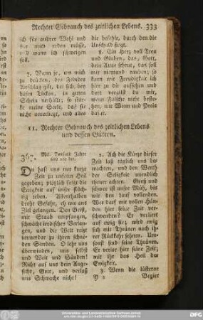 11. Rechter Gebrauch des zeitlichen Lebens und dessen Gütern.