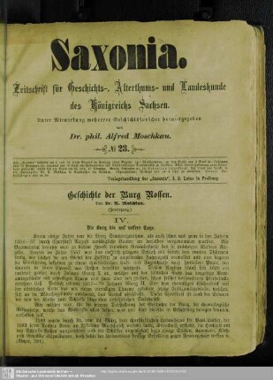 Geschichte der Burg Nossen
