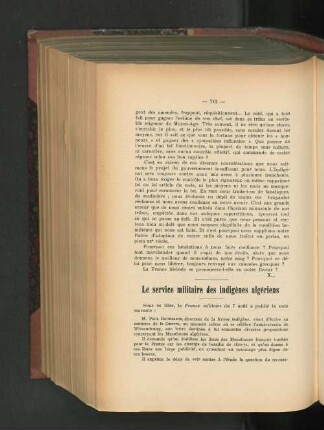 Le service militaire des indigènes algériens.