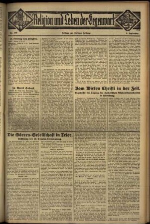 Dritte Ausgabe vom Sonntag, den 09. September 1934.