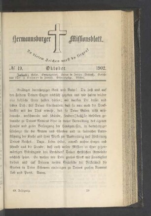 N° 19. Oktober. 1902