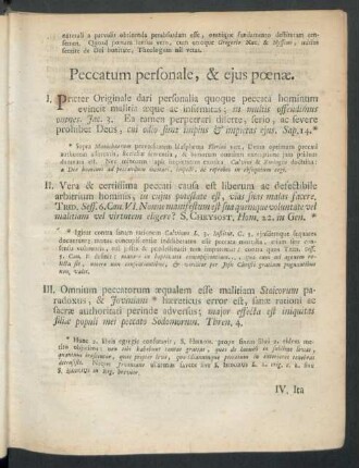 Peccatum personale, & ejus poenae