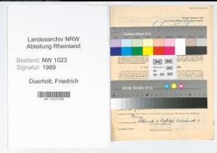Entnazifizierung Friedrich Duerholt , geb. 17.05.1900 (Landwirtschaftsrat)