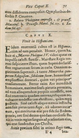 Caput X. Venit in Hispaniam