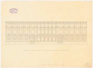 Geschäftshaus der Firma Ravenné, Berlin: Ansicht (Durchzeichnung)