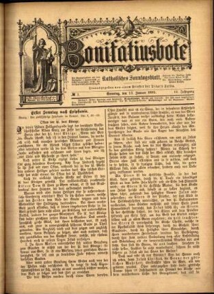Ausgabe vom Sonntag, den 13. Januar 1895.