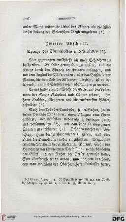 Zweiter Abschnitt. Epoche des Themistokles und Aristides