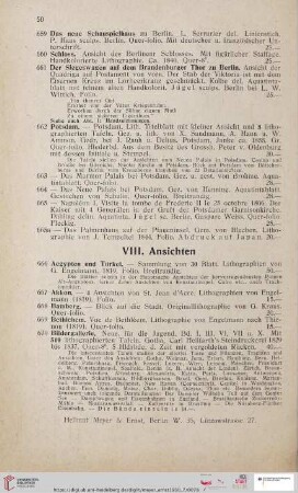 VIII. Ansichten (Nr. 666 - 735)