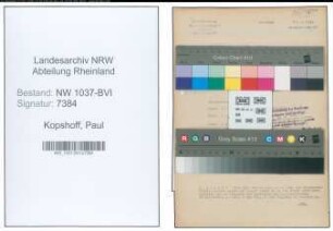 Entnazifizierung Paul Kopshoff , geb. 07.04.1901 (Justizangestellter)