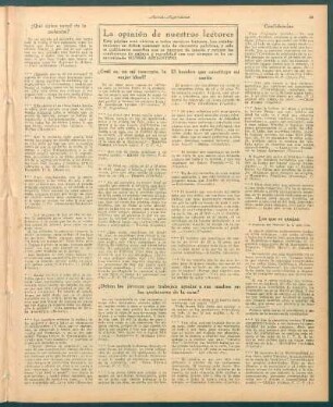 La opinión de nuestros lectores