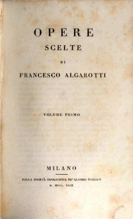Opere scelte, 1