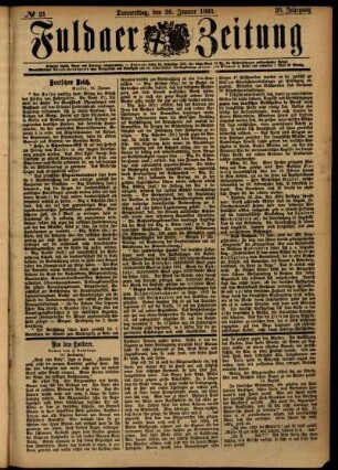 Ausgabe vom Donnerstag, den 26. Januar 1893.