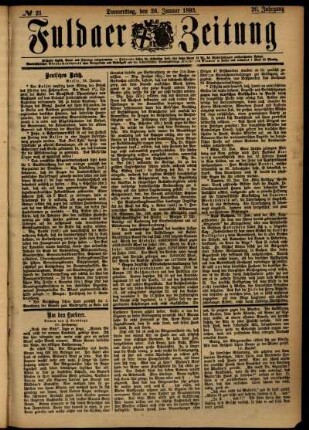 Ausgabe vom Donnerstag, den 26. Januar 1893.