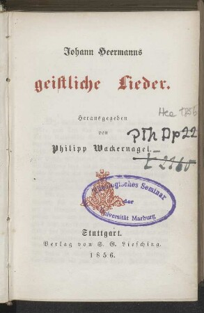 Johann Heermanns geistliche Lieder