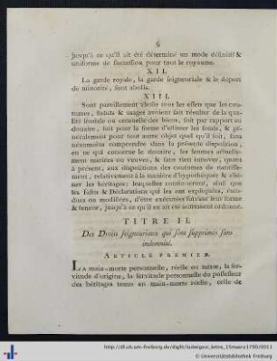 Titre II.