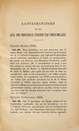 Archief voor de geschiedenis der oude hollandsche zending, 1