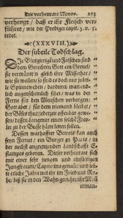 (XXXVIII.) Der subtile Todschlag.