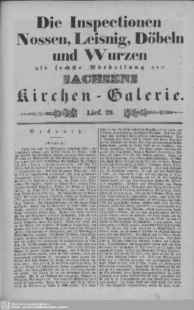 Neckanitz, Falkenhain : 29. Lieferung