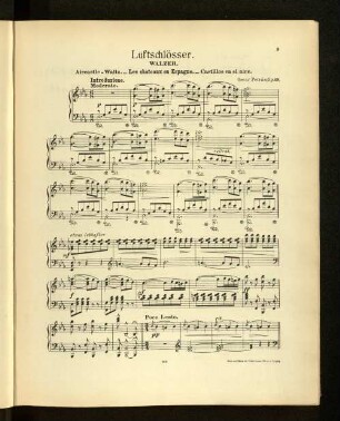 Luftschlösser. Walzer.