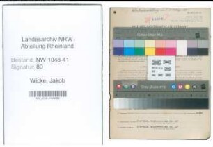Entnazifizierung Jakob Wicke , geb. 26.09.1897 (Polizist)