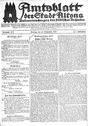 Nummer 49 : Freitag, den 18. November 1921