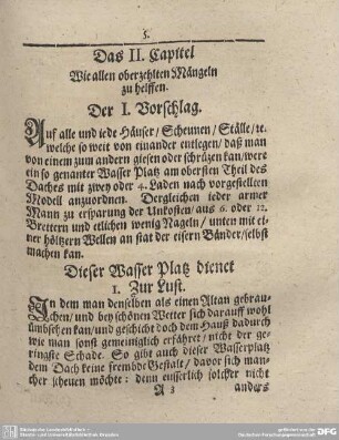 Das II. Capitel. Wie allen oberzehlten Mängeln zu helffen.