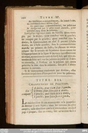 Titre XII. Changemens De Position.