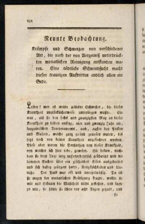 232-247, Neunte Beobachtung.