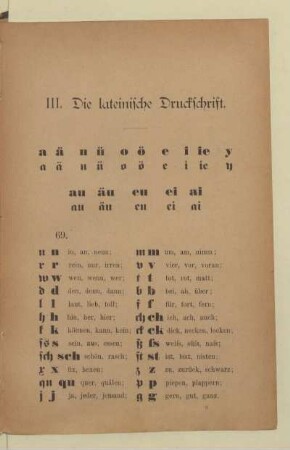 III. Die lateinische Druckschrift