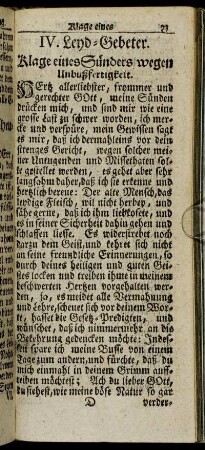 IV. Leyd-Gebeter.