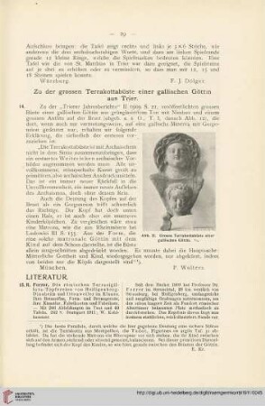 4: Zu der grossen Terrakottabüste einer gallischen Göttin aus Trier