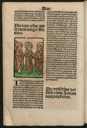 Hie redt jesus mit seynem junger Matheo.