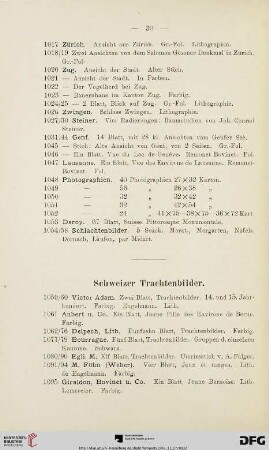 Schweizer Trachtenbilder (Nr. 1059/60-1262/63)