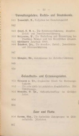 Verwaltungslehre, Rechts- und Staatskunde.
