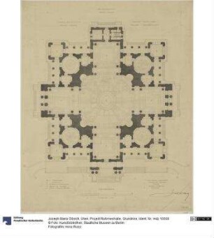 Wien, Projekt Ruhmeshalle, Grundriss