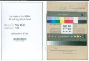 Entnazifizierung Fritz Nollmann , geb. 06.11.1889 (Formergeselle)