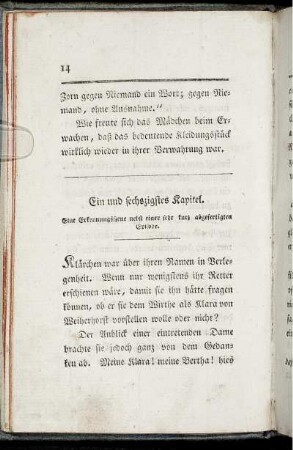 Ein und sechszigstes Kapitel.