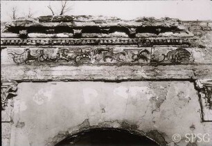 Berlin, Schloss Charlottenburg, Neuer Flügel, Speisesaal (Weißer Saal), R. 362, Kriegsschaden.
