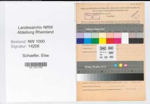 Entnazifizierung Else Schaefer, geb. 05.08.1902 ()