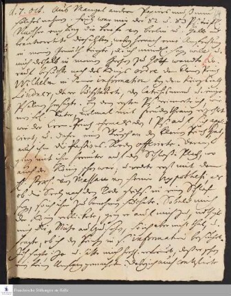 Tagebuch von Gotthilf August Francke.