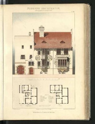 Wohnhaus in Charlottenburg. H. Hartung, Architekt. Grundriss Erdgeschoss u. 1. Stock