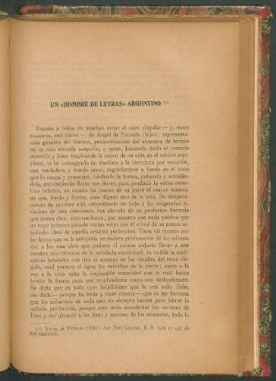 Un "Hombre de letras" argentino