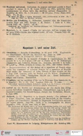 Napoleon I. und seine Zeit (Nr. 372 - 598)