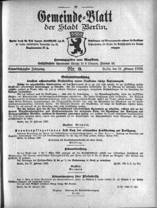 1920,9: Nr. 9, 29. Februar 1920