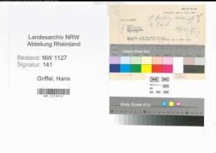 Entnazifizierung Hans Griffel , geb. 00.00.0000 (Technischer Angestellter)