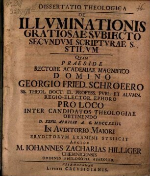 Diss. de illuminationis gratiosae subiecto secundum Scripturae S. stylum
