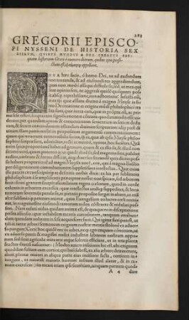 Gregorii Episcopi Nysseni De Historia Sex Dierum ...