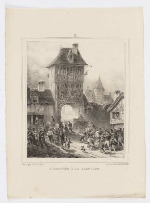 L’Arrivée à la Garnison., Blatt 3 der Folge "Album pour 1832"