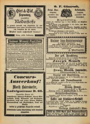 Regensburger Anzeiger : General-Anzeiger und Handelszeitung. 1887, 10 - 12 = Nr. 270 (1. Oktober) - Nr. 360 (31. Dezember)