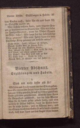 Vierter Abschnitt. Erzählungen und Fabeln.